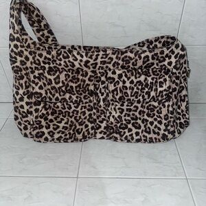 American Eagle Slouchy Leopard-Print
 Hobo Bag